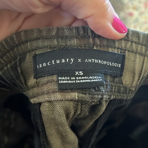 Anthropologie x Sanctuary linen cargo joggers - Picture 3 of 3
